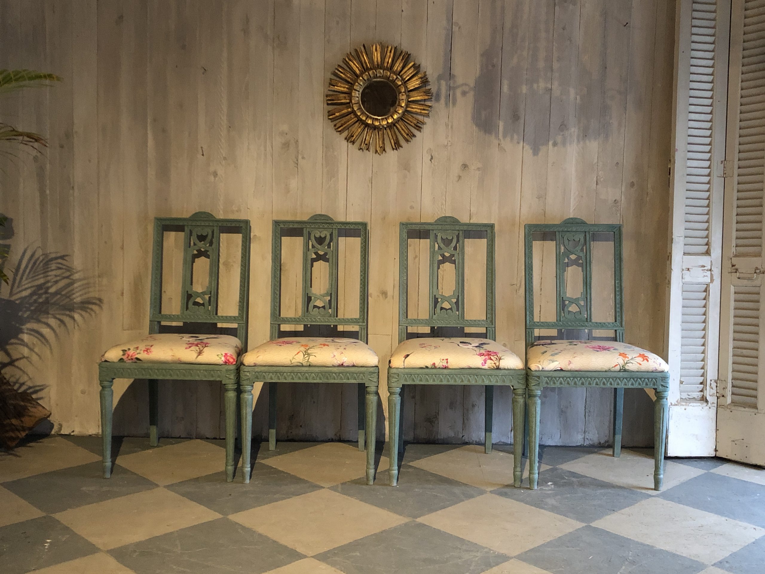 4 Gustavianische Stühle, Schweden um 1900 – Bild 7