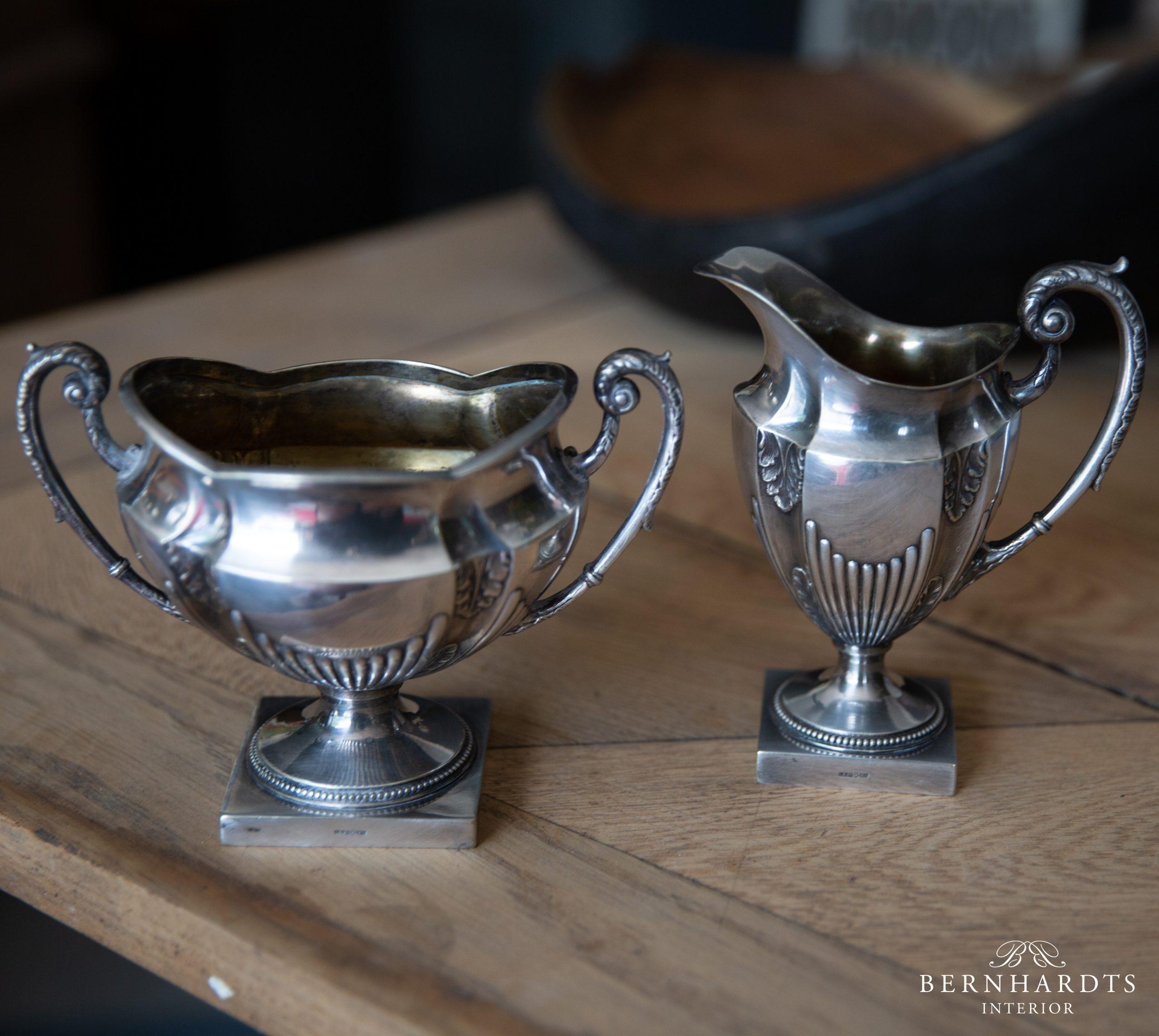 Versilberte Zuckerdose, Louis Seize Stil – Bild 3