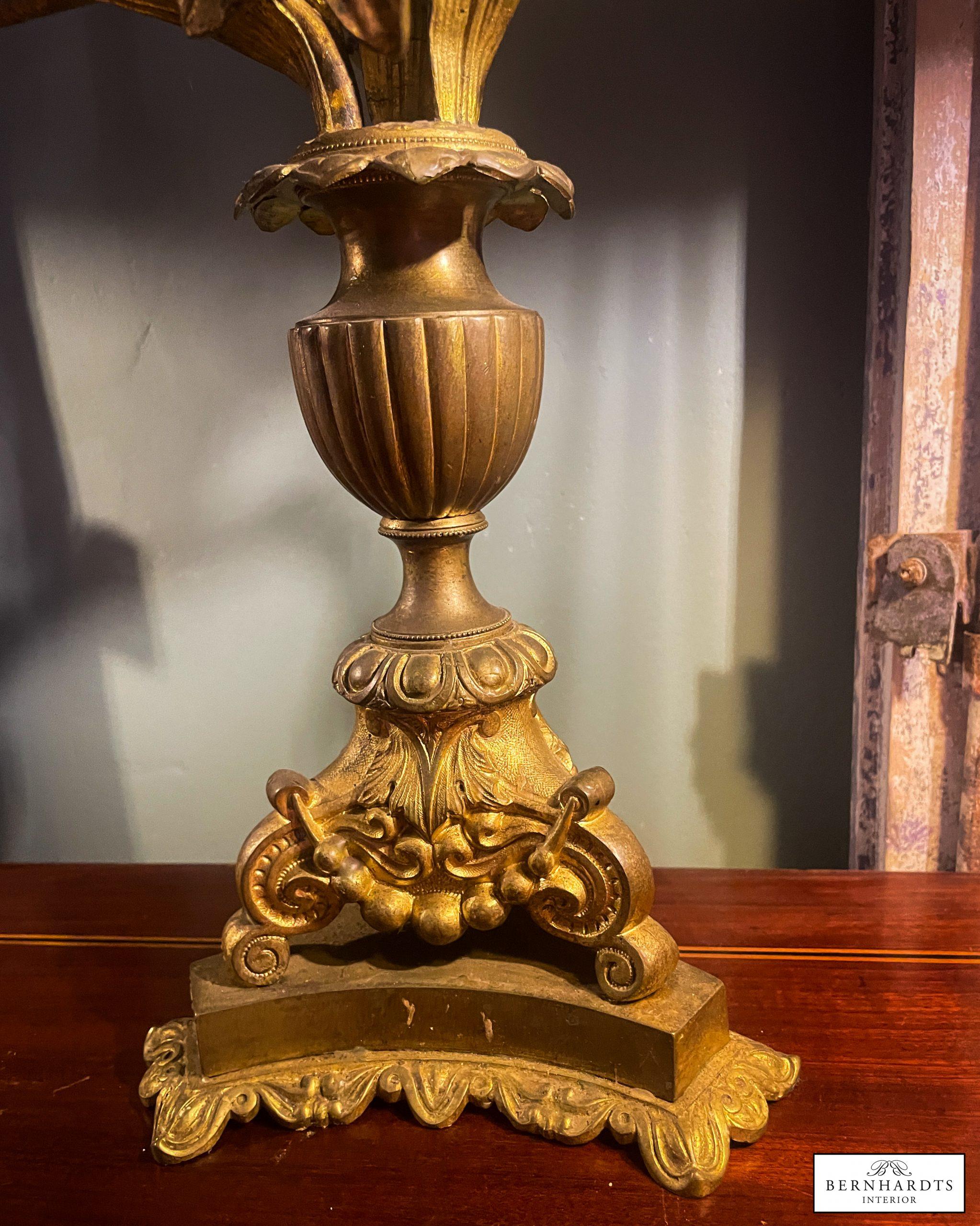 Französische Altarleucher Bronze_ Bernhardts Interior