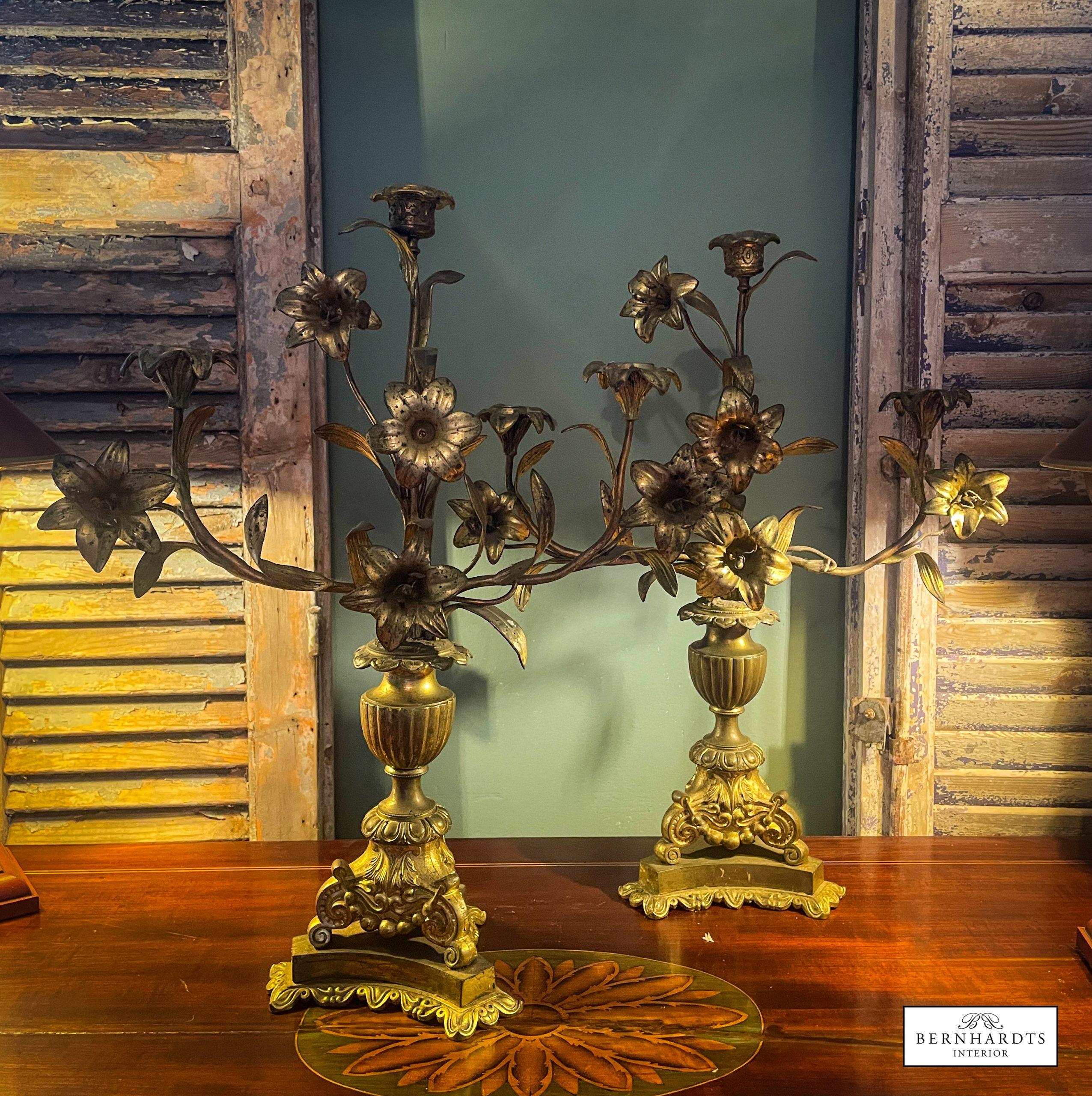 Französische Altarleucher Bronze_ Bernhardts Interior