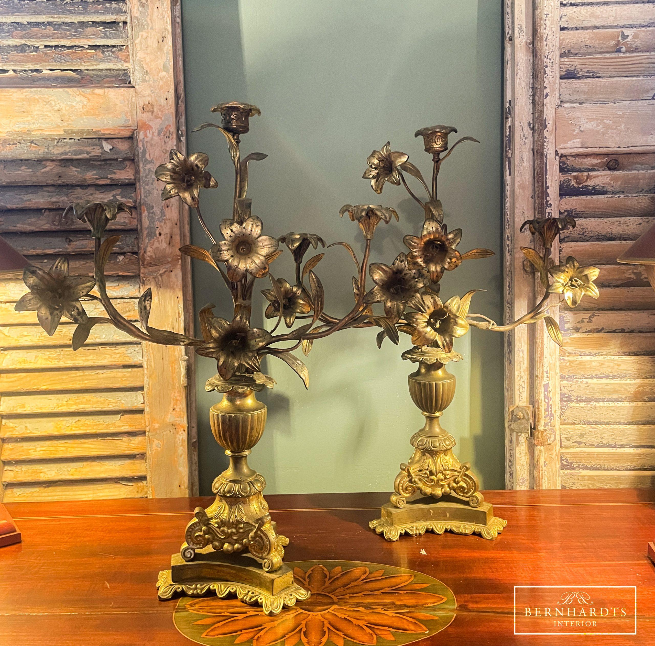 Französische Altarleucher Bronze_ Bernhardts Interior